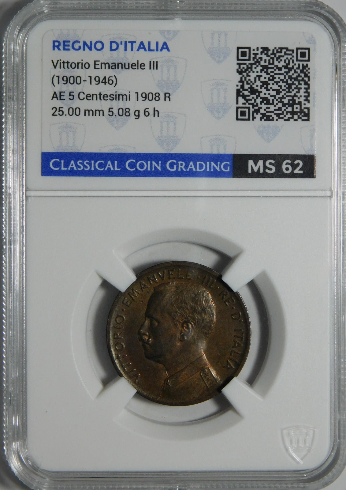 5 Centesimi 1908