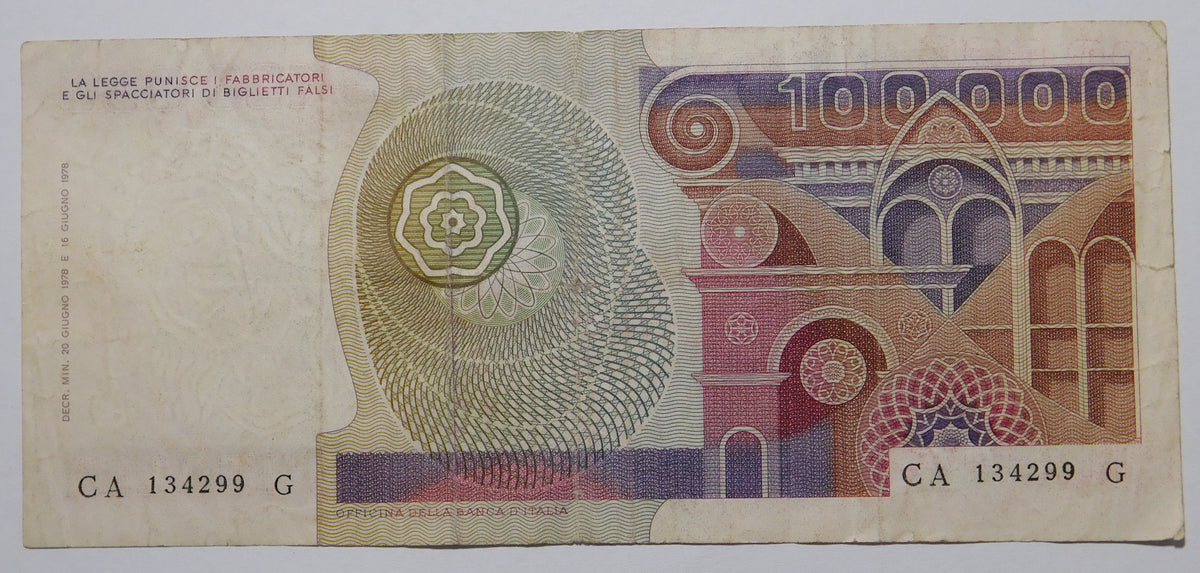 lire 100.000 Primavera di Botticelli