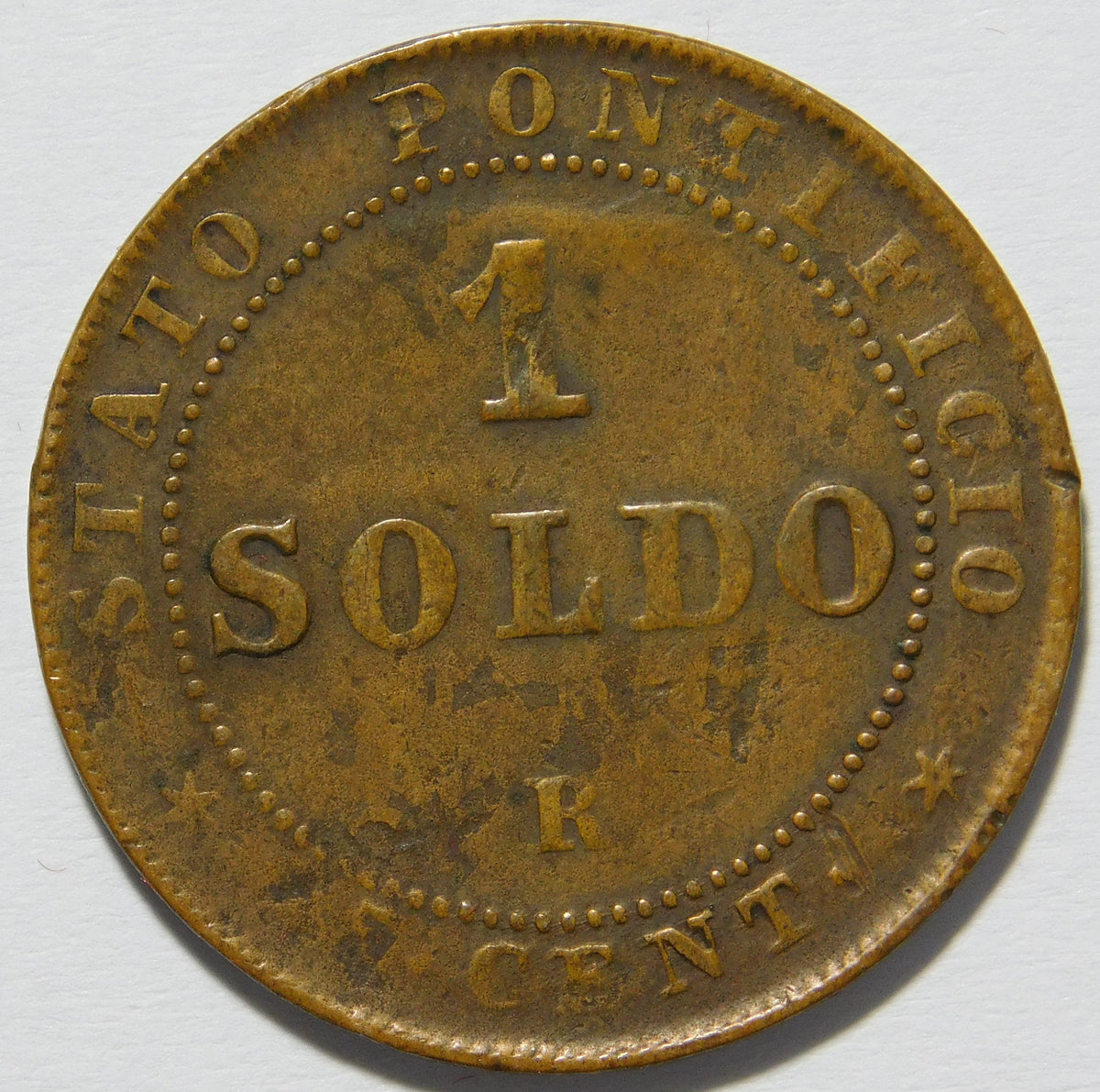 1 soldo 1867 Roma