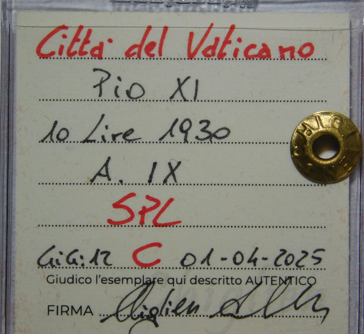 10 lire 1930