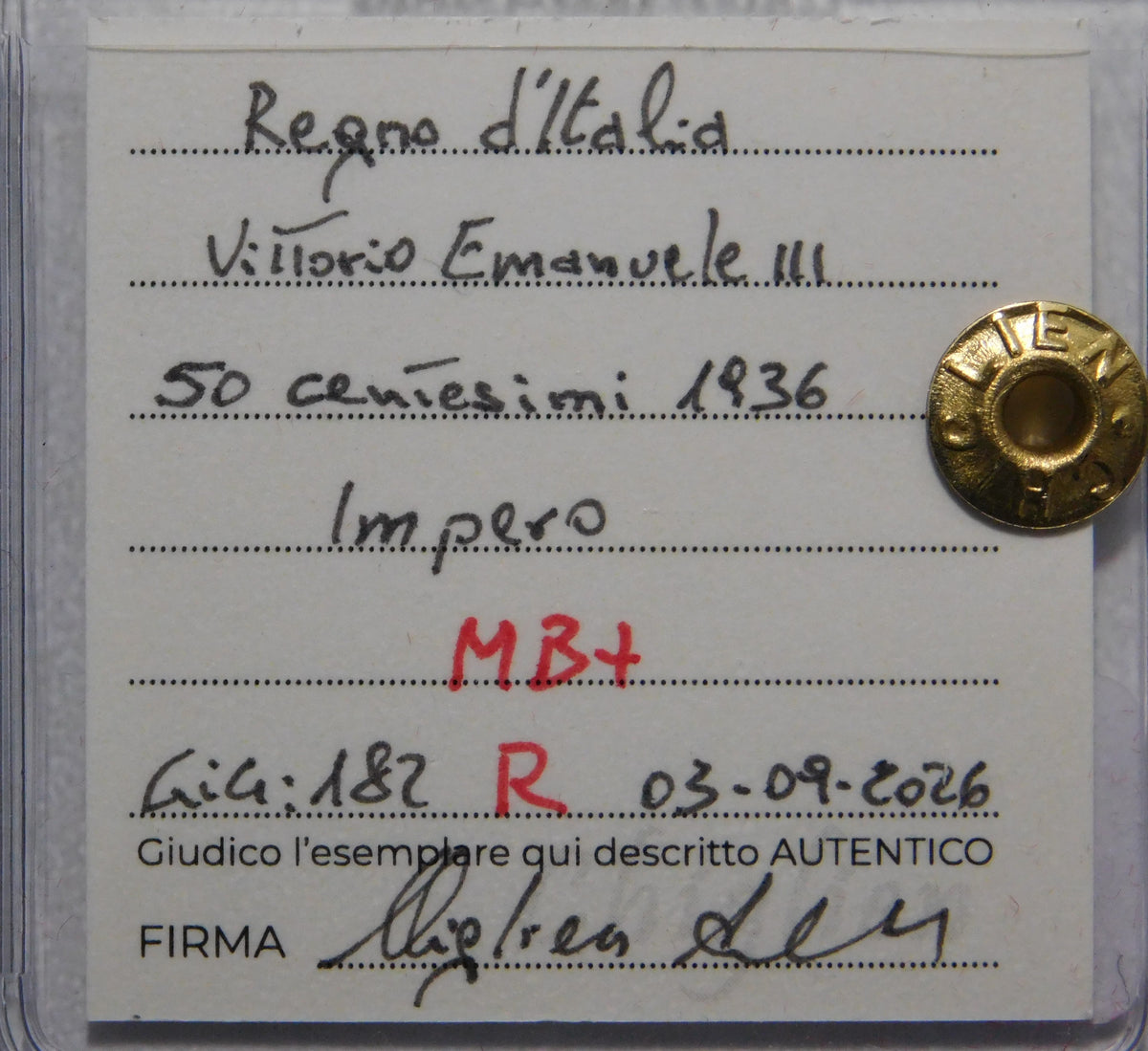 50 centesimi 1936