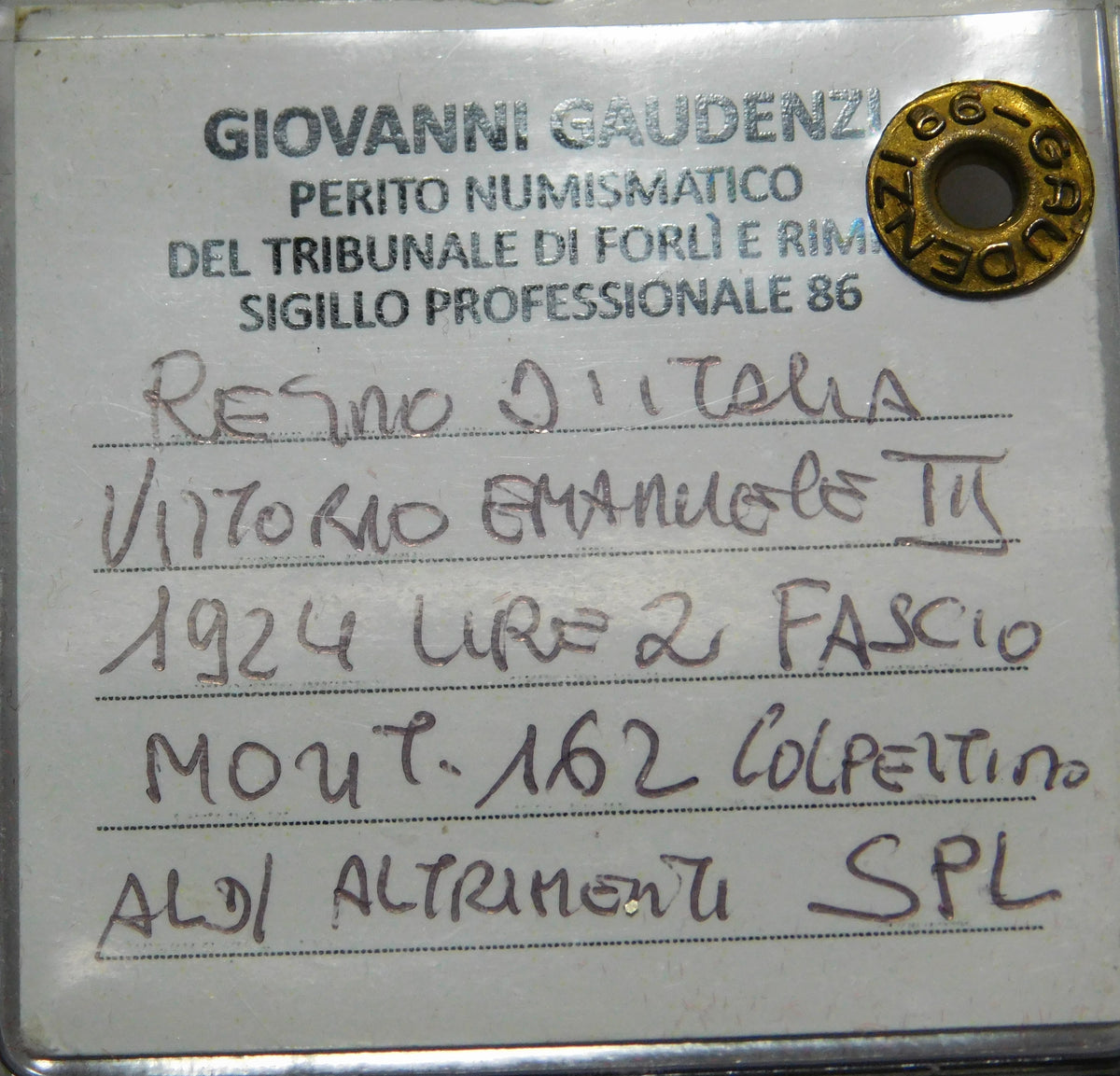 buono da 2 lire 1924