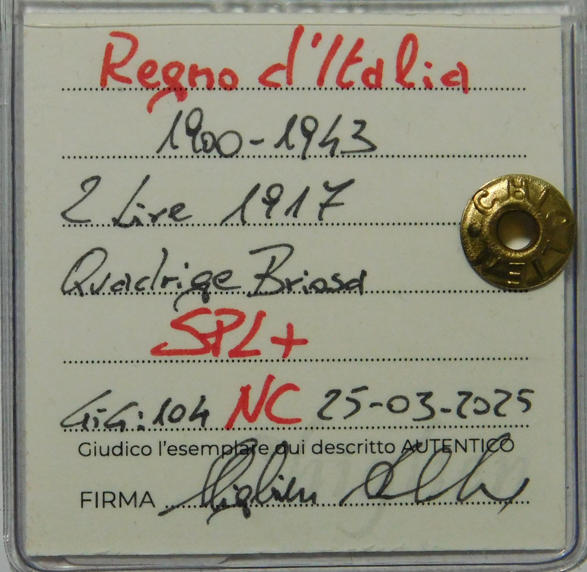 2 lire 1917