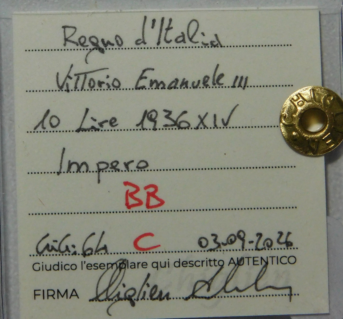 10 lire 1936