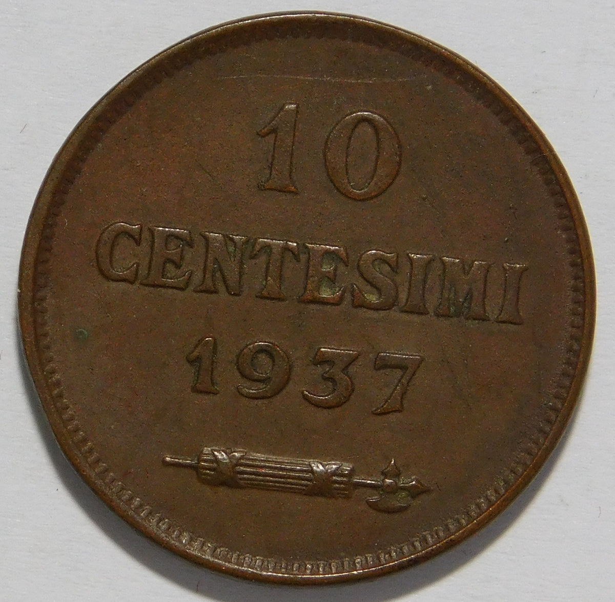 10 centesimi 1937