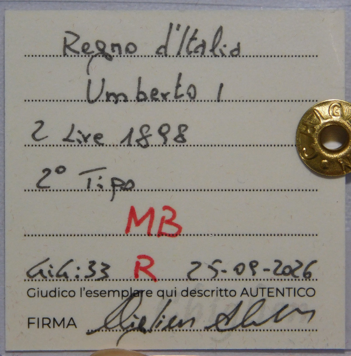 2 lire 1898