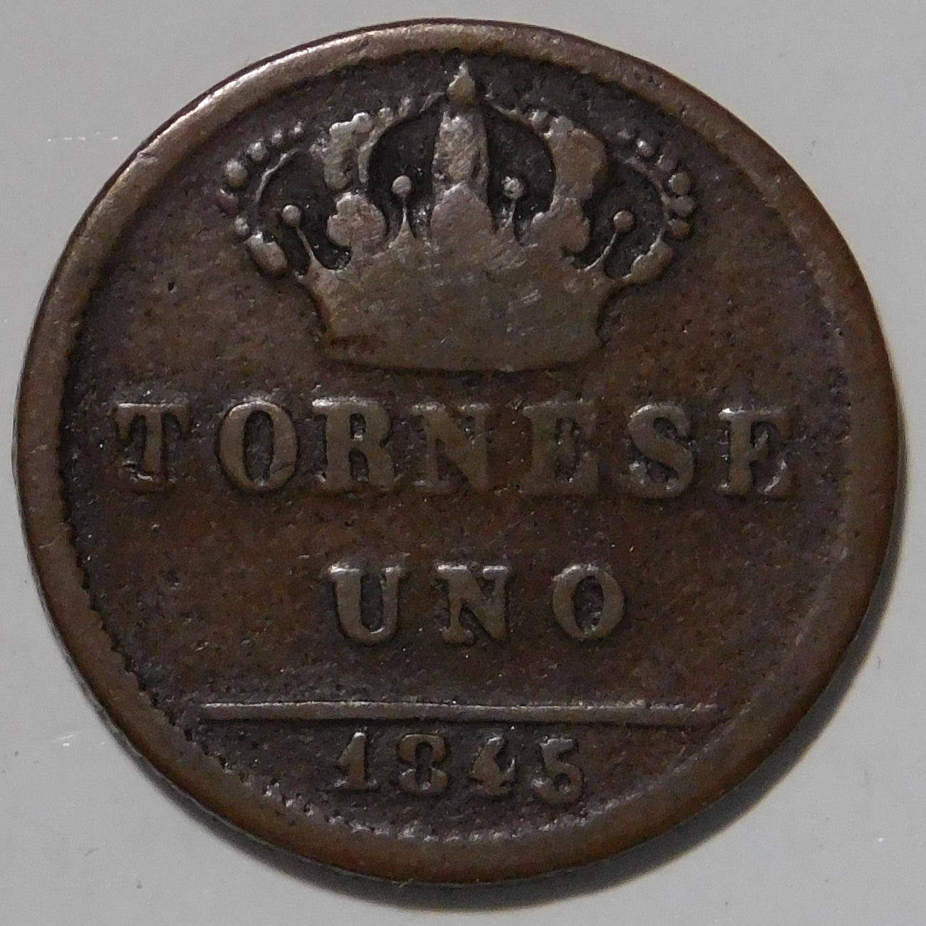 Tornese Uno 1845