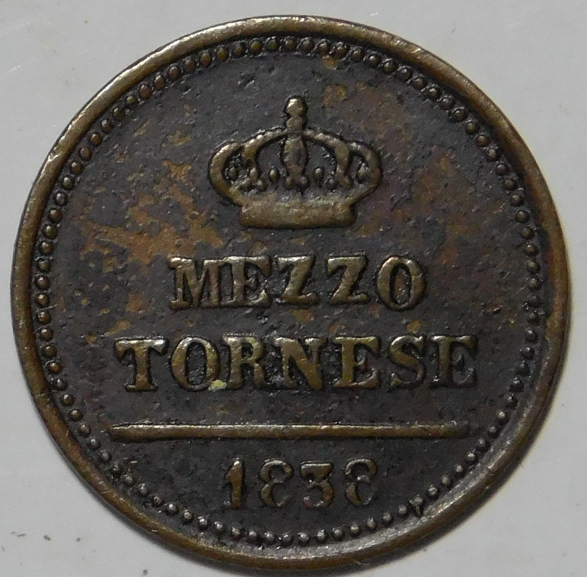Mezzo Tornese 1838