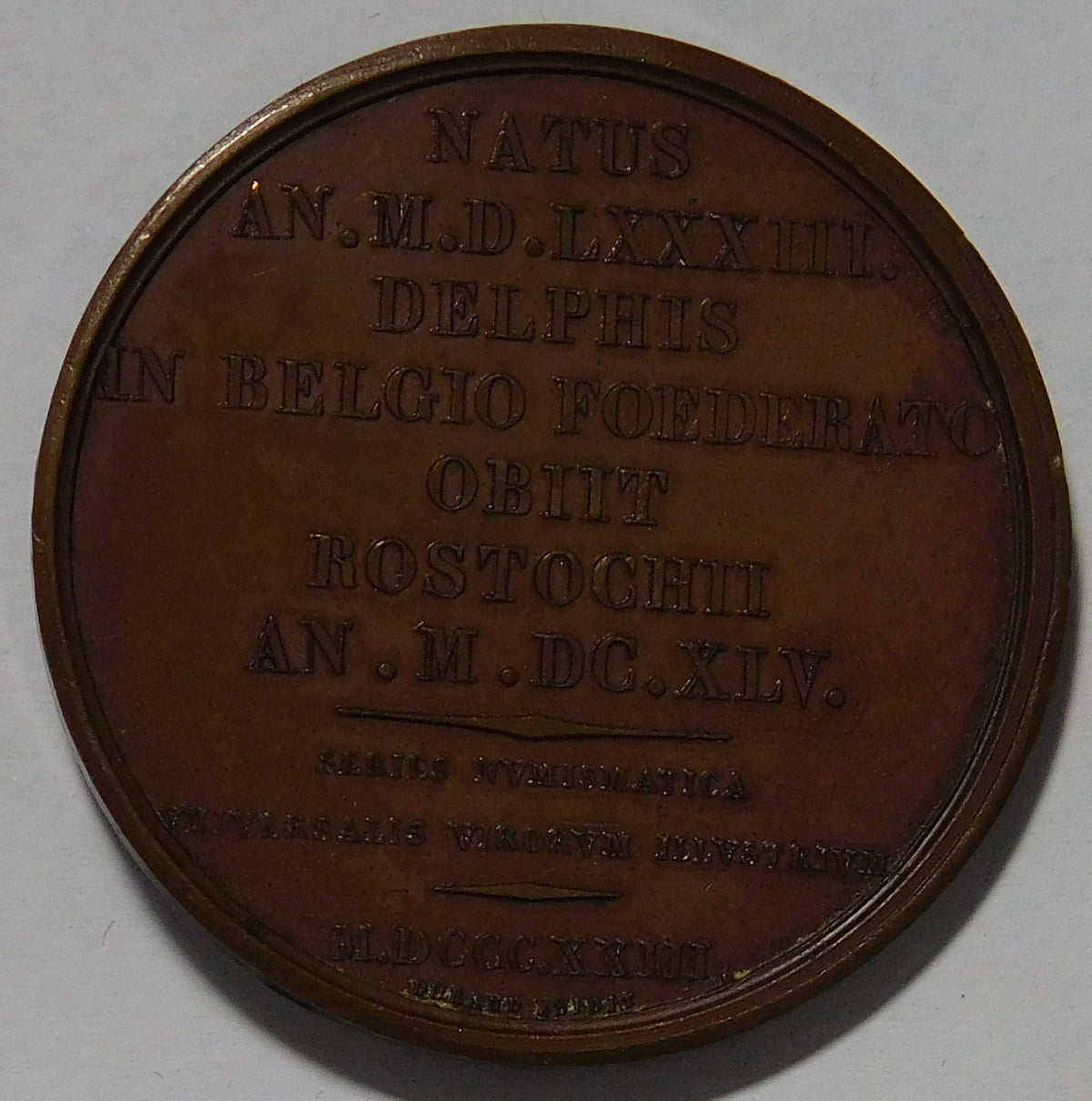 Hugo Grotius 1823 Medaglia