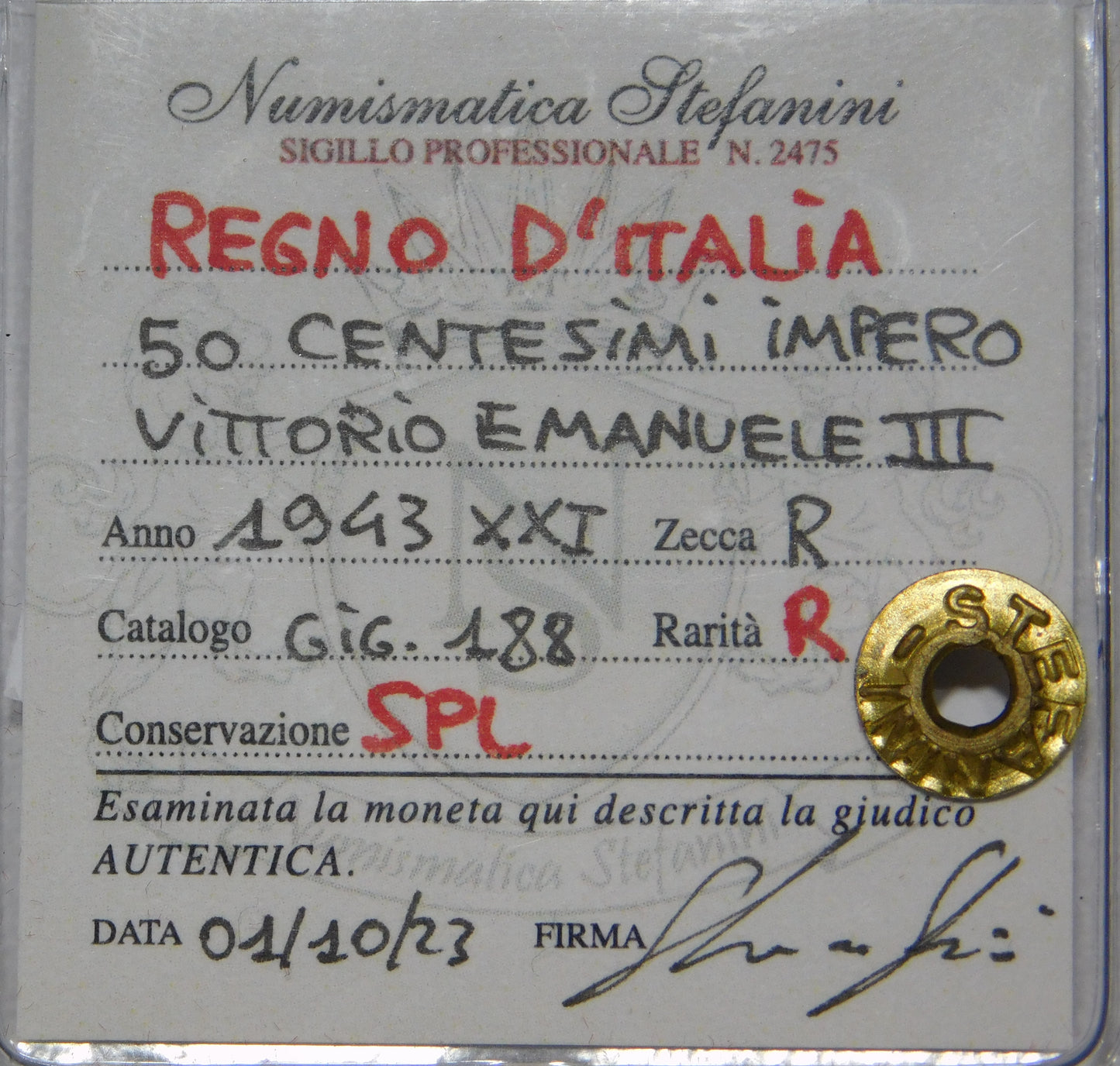 50 centesimi 1943