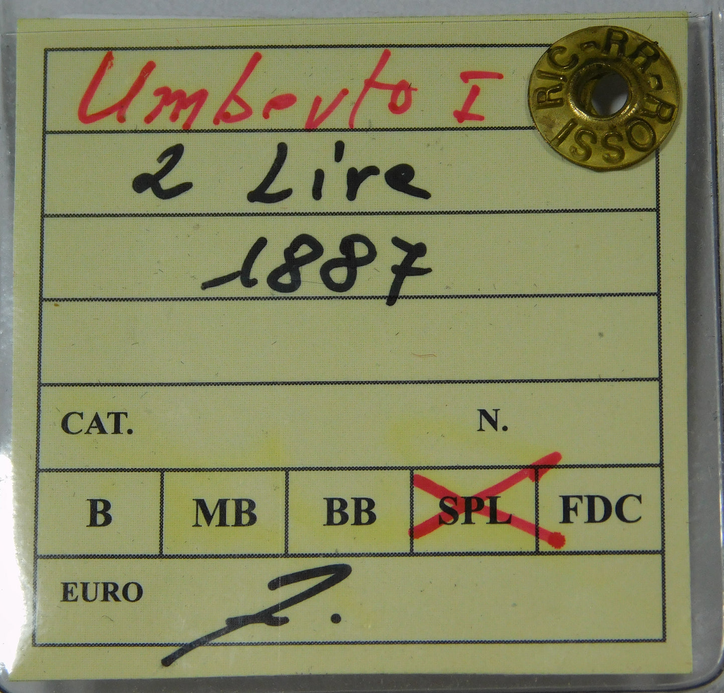 Umberto I 2 lire 1887