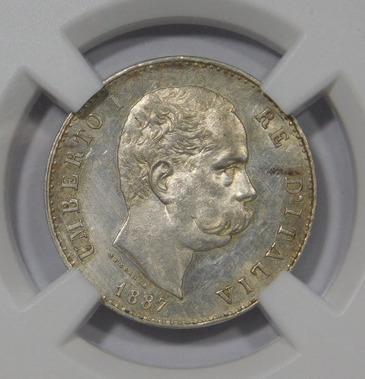 1 Lira 1887 Milano