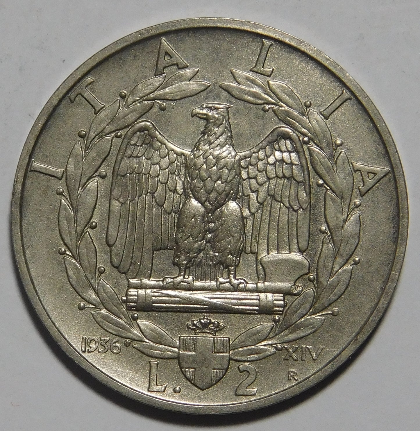2 Lire 1936 XIV RARA