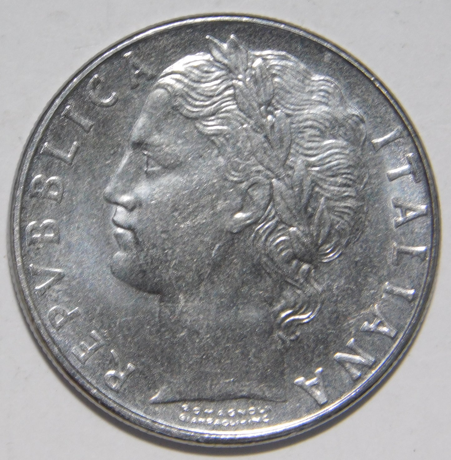 100 lire 1978 asse ruotato di 180°
