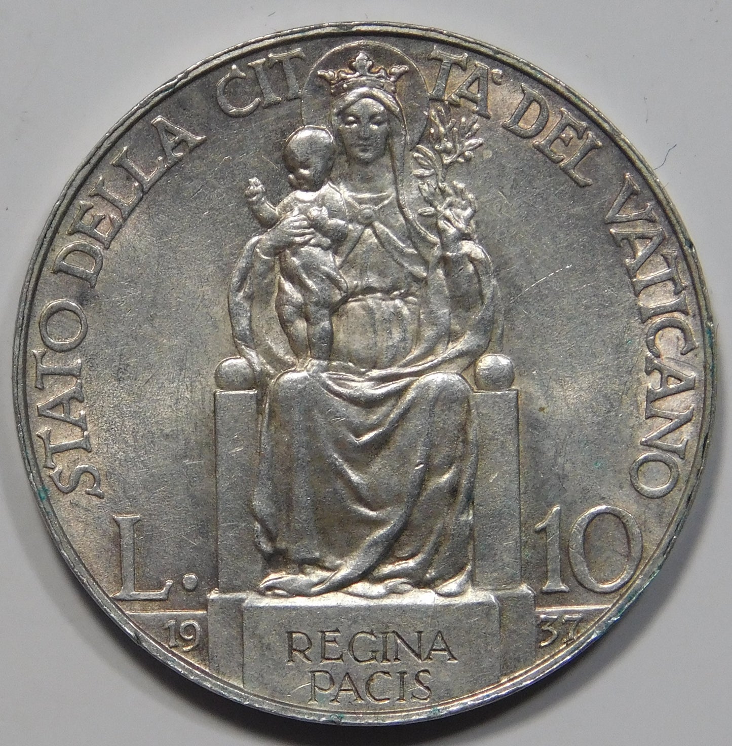10 lire 1937 An. XVI