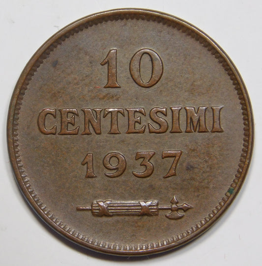 10 centesimi 1937