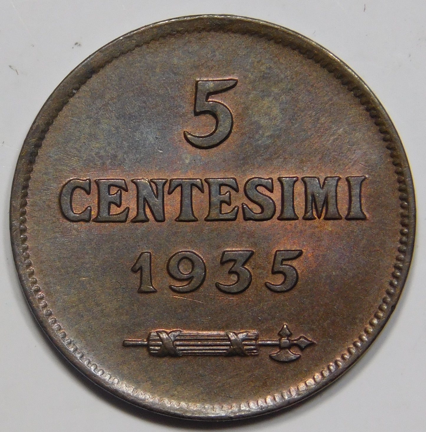 5 centesimi 1935