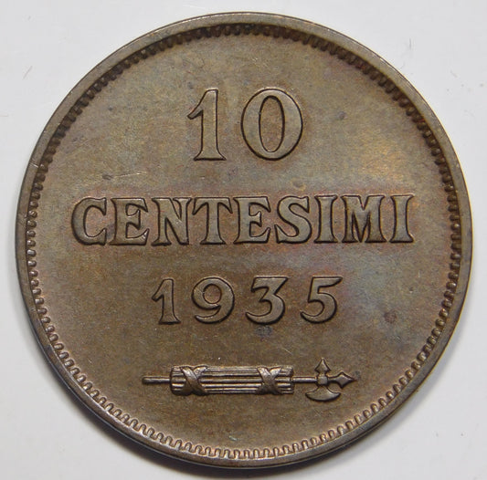 10 centesimi 1935