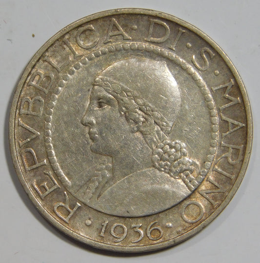 5 lire 1936