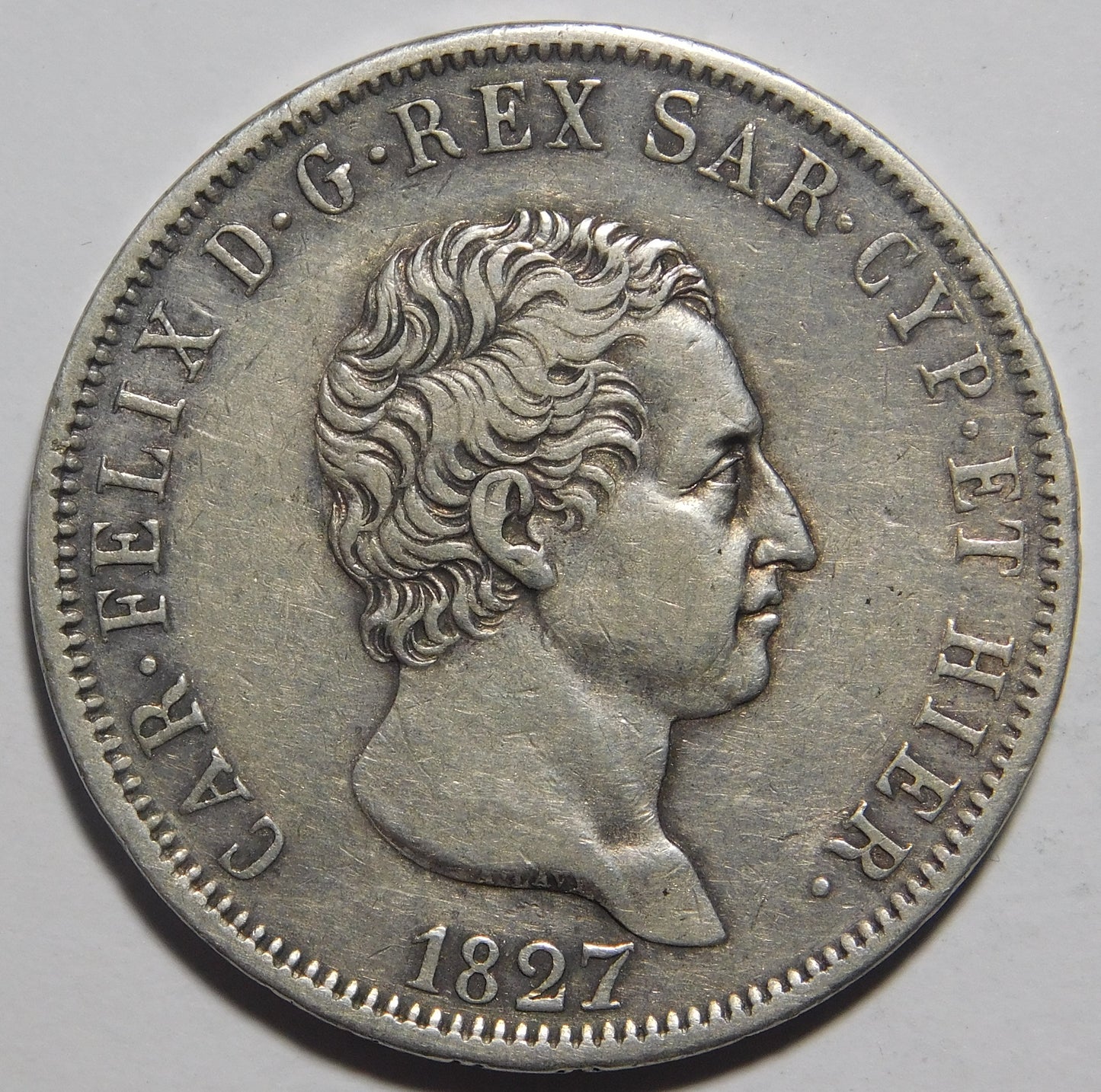 5 Lire 1827 Genova
