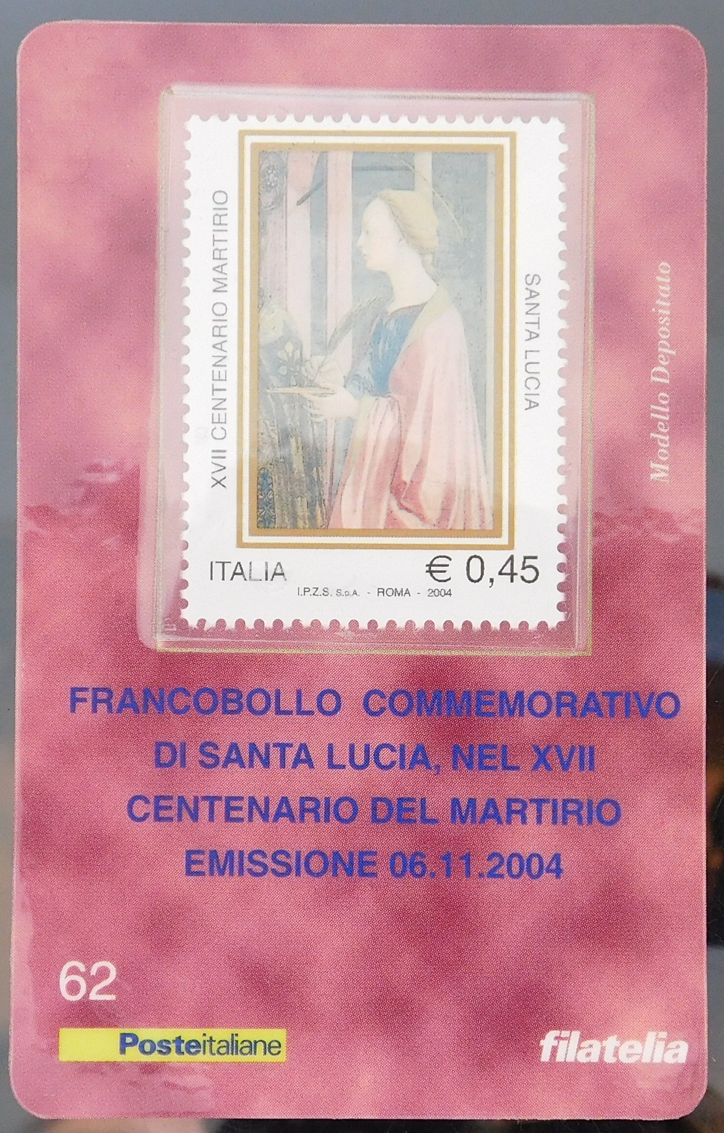 Tessera filatelica Santa Lucia 2004