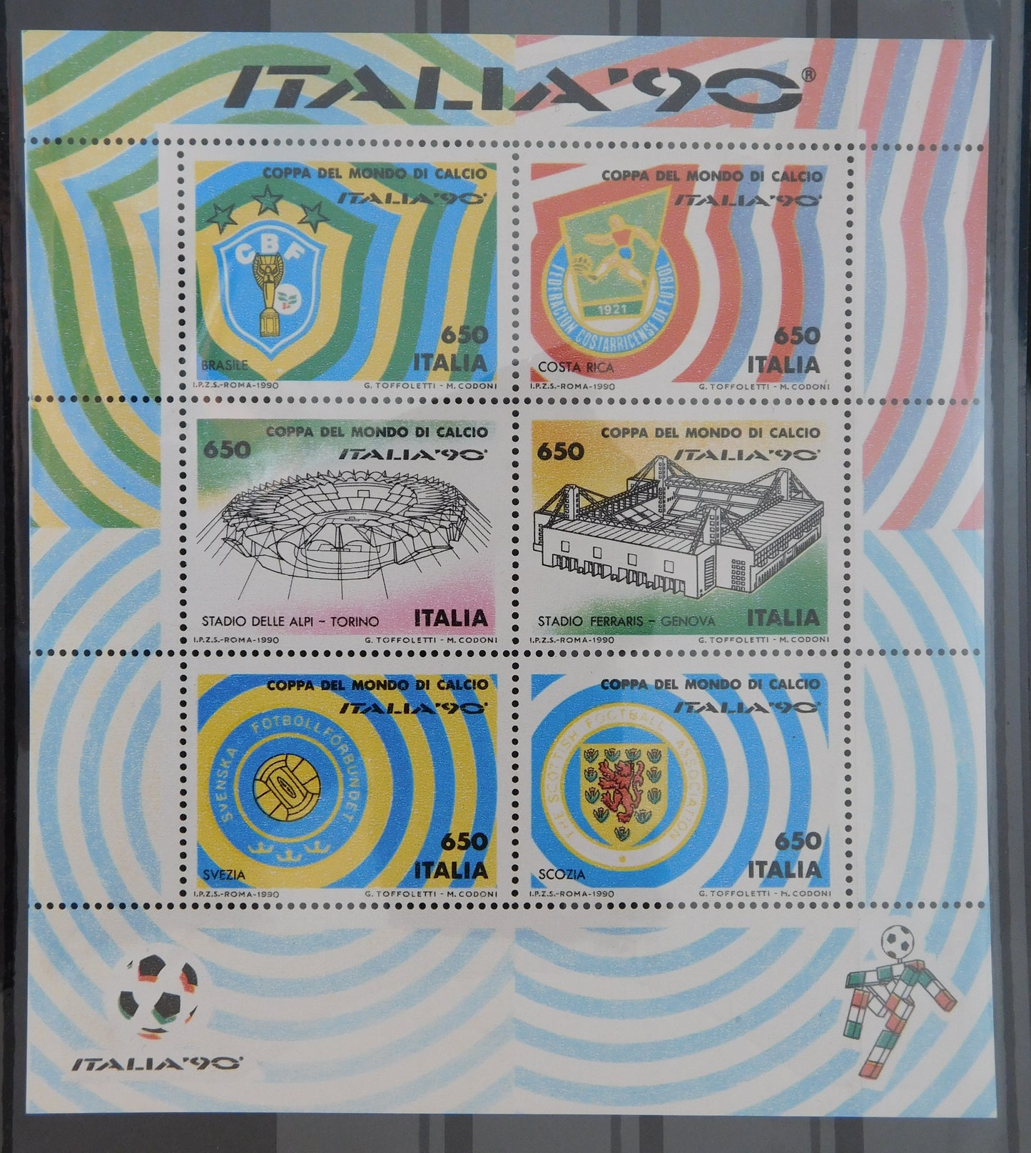 Italia 90 lotto di 6 mini fogli