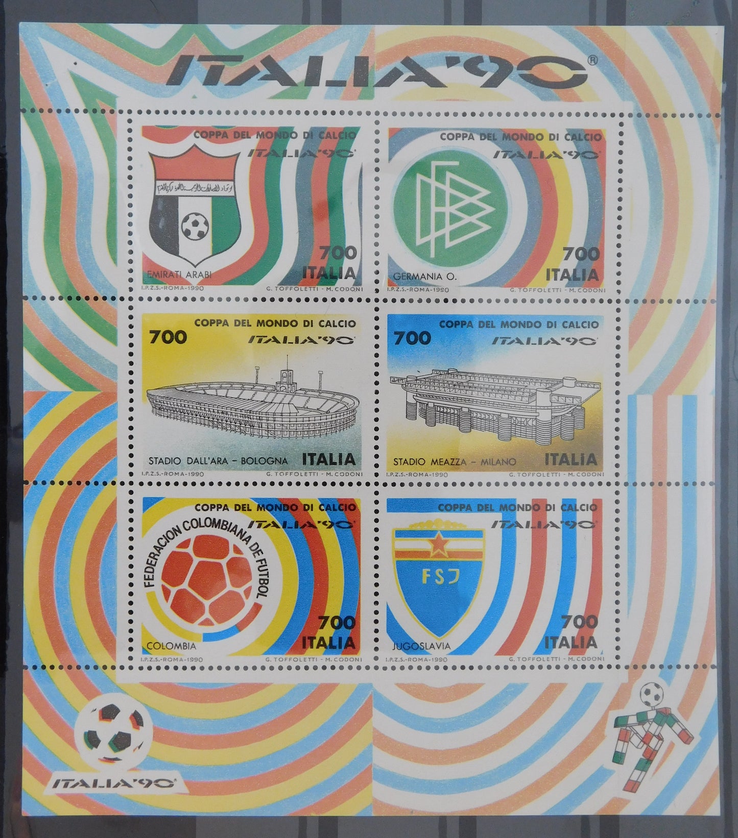 Italia 90 lotto di 6 mini fogli