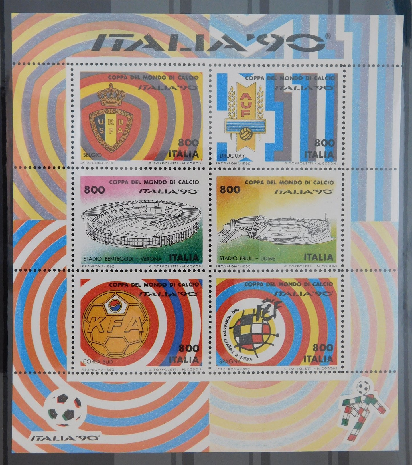 Italia 90 lotto di 6 mini fogli