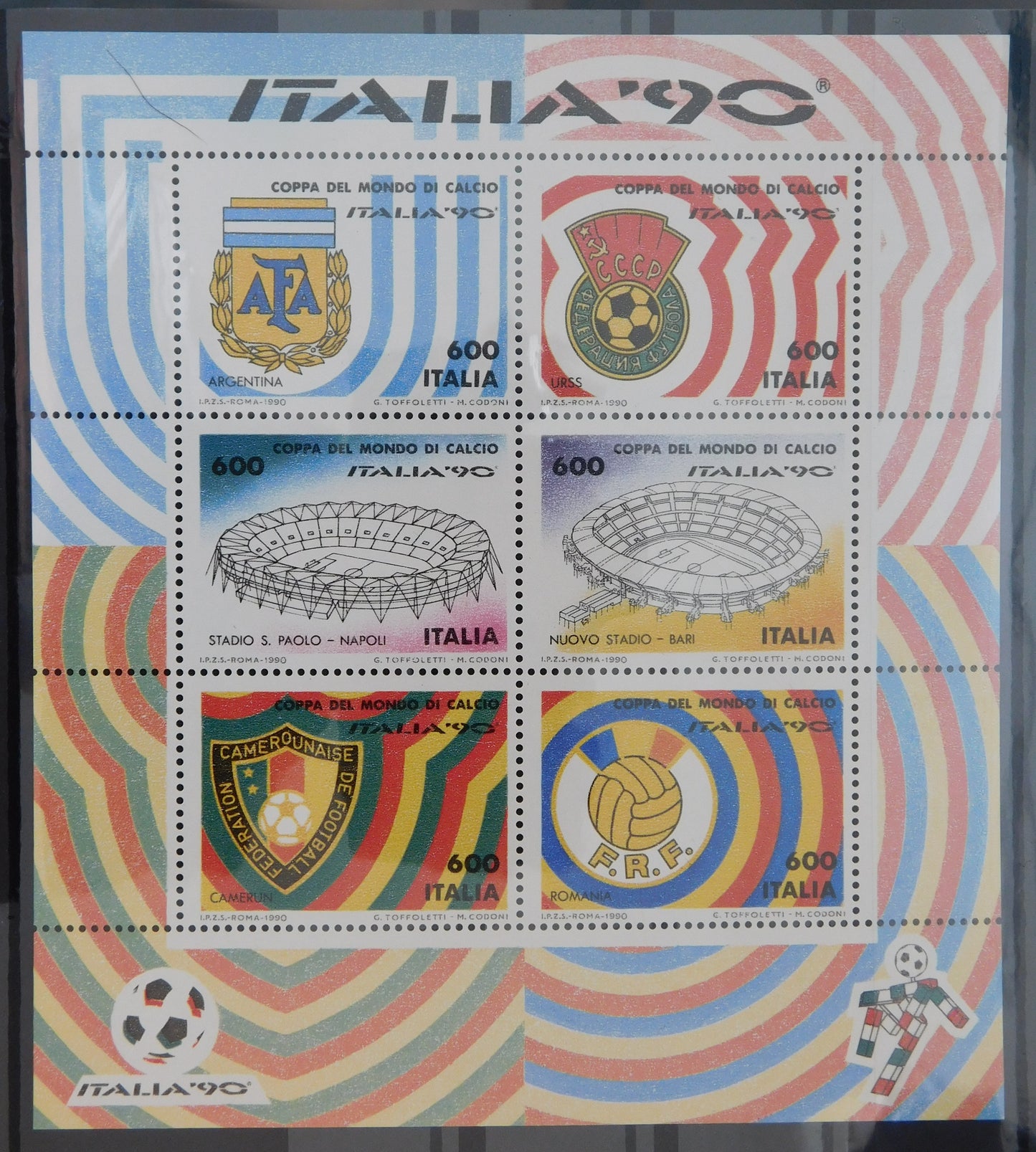 Italia 90 lotto di 6 mini fogli