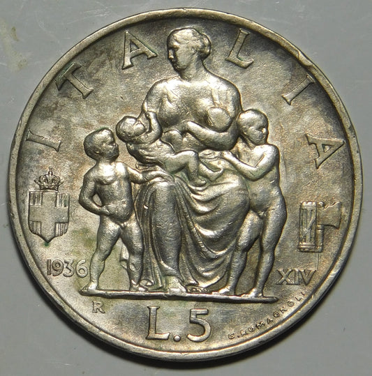 5 lire 1936