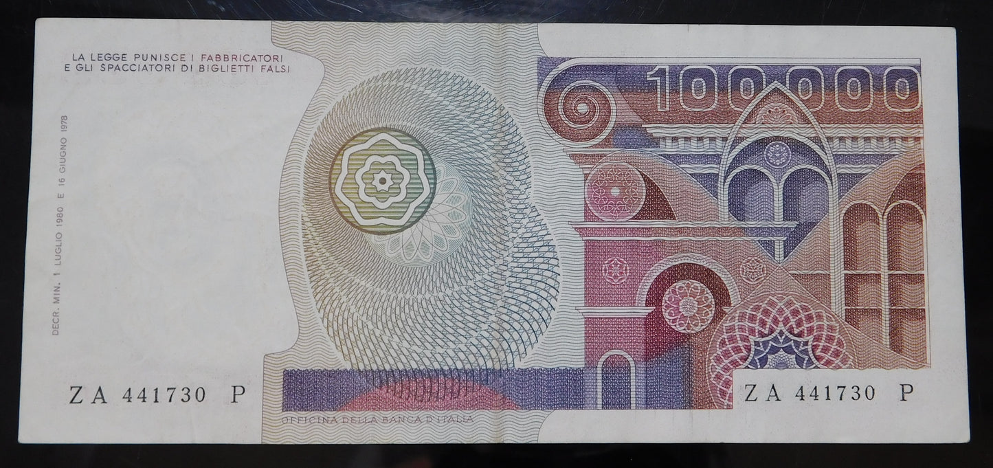 Centomila lire Botticelli