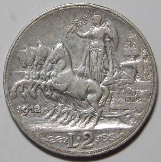 2 lire 1912 Quadriga Veloce