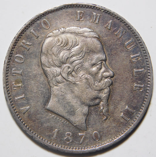 5 lire 1870 Roma