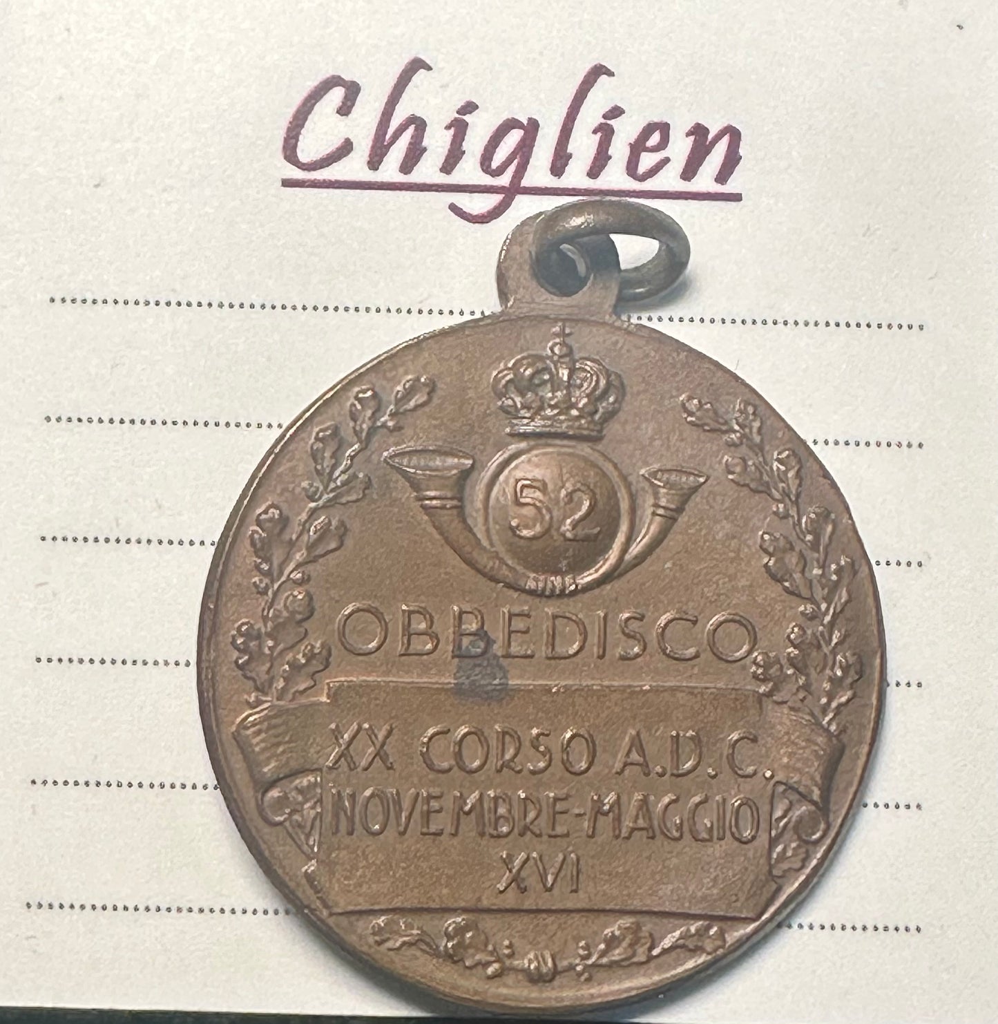 Medaglia Obbedisco