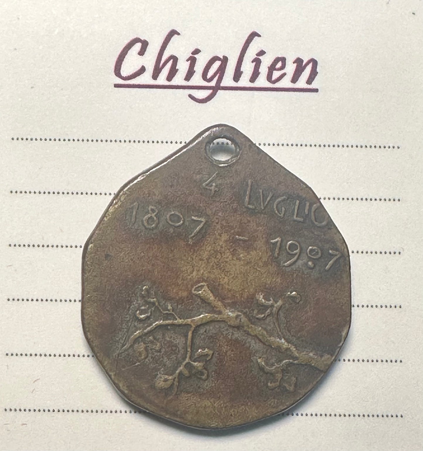 Medaglia a ricordo di G. Garibaldi