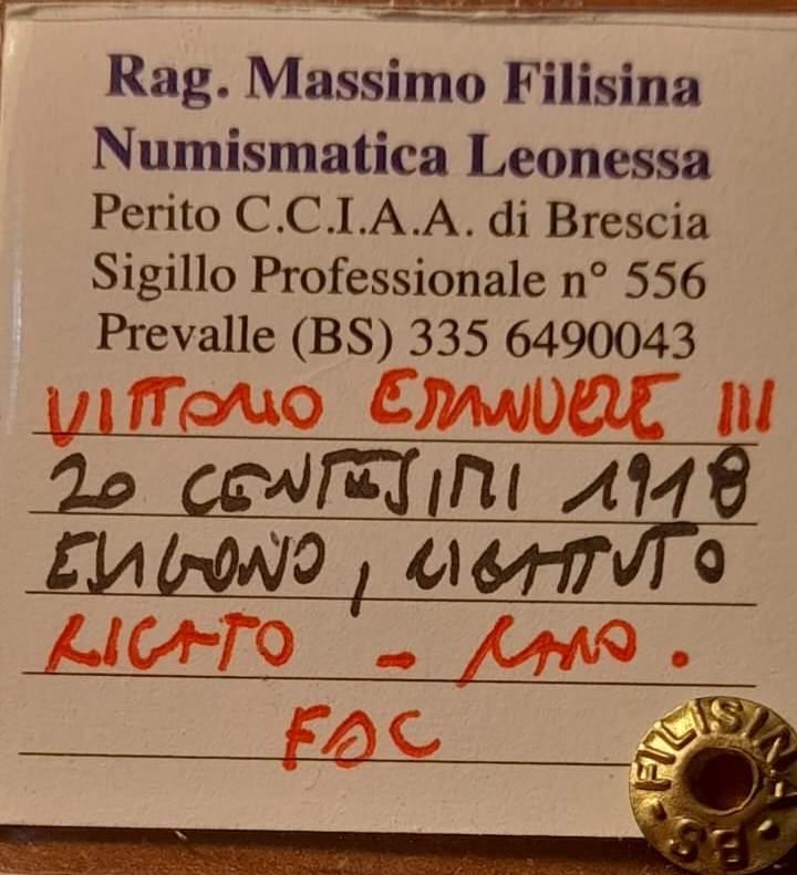 20 Centesimi 1918