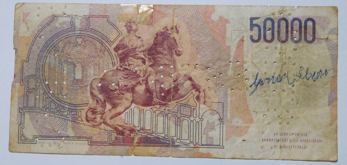 lire 50.000 L. Bernini