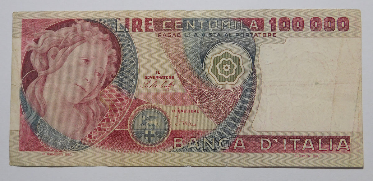 lire 100.000 Primavera di Botticelli