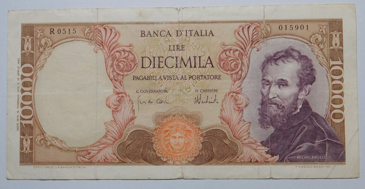lire 10.000 Michelangelo Buonarroti