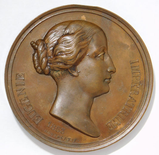 Napoleone III e EUgenie Imperatrice 1853 medaglia