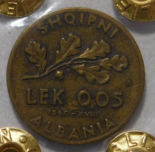 0,05 lek 1940 XVIII