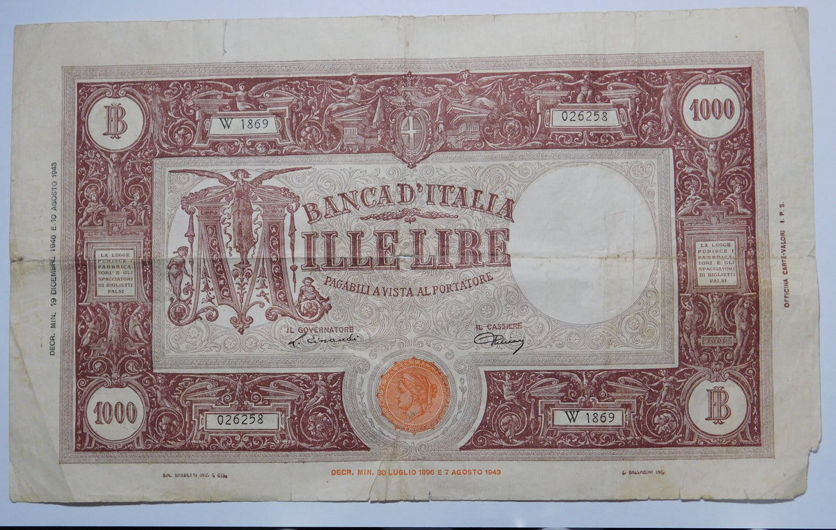 lire 1.000 Grande M