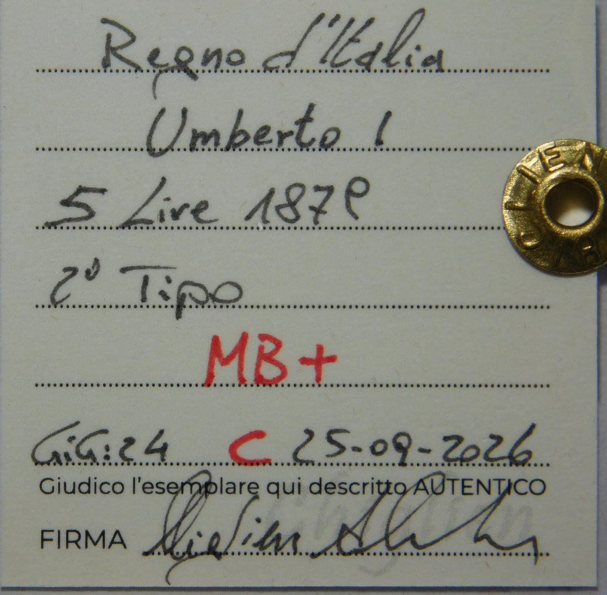 5 lire 1879