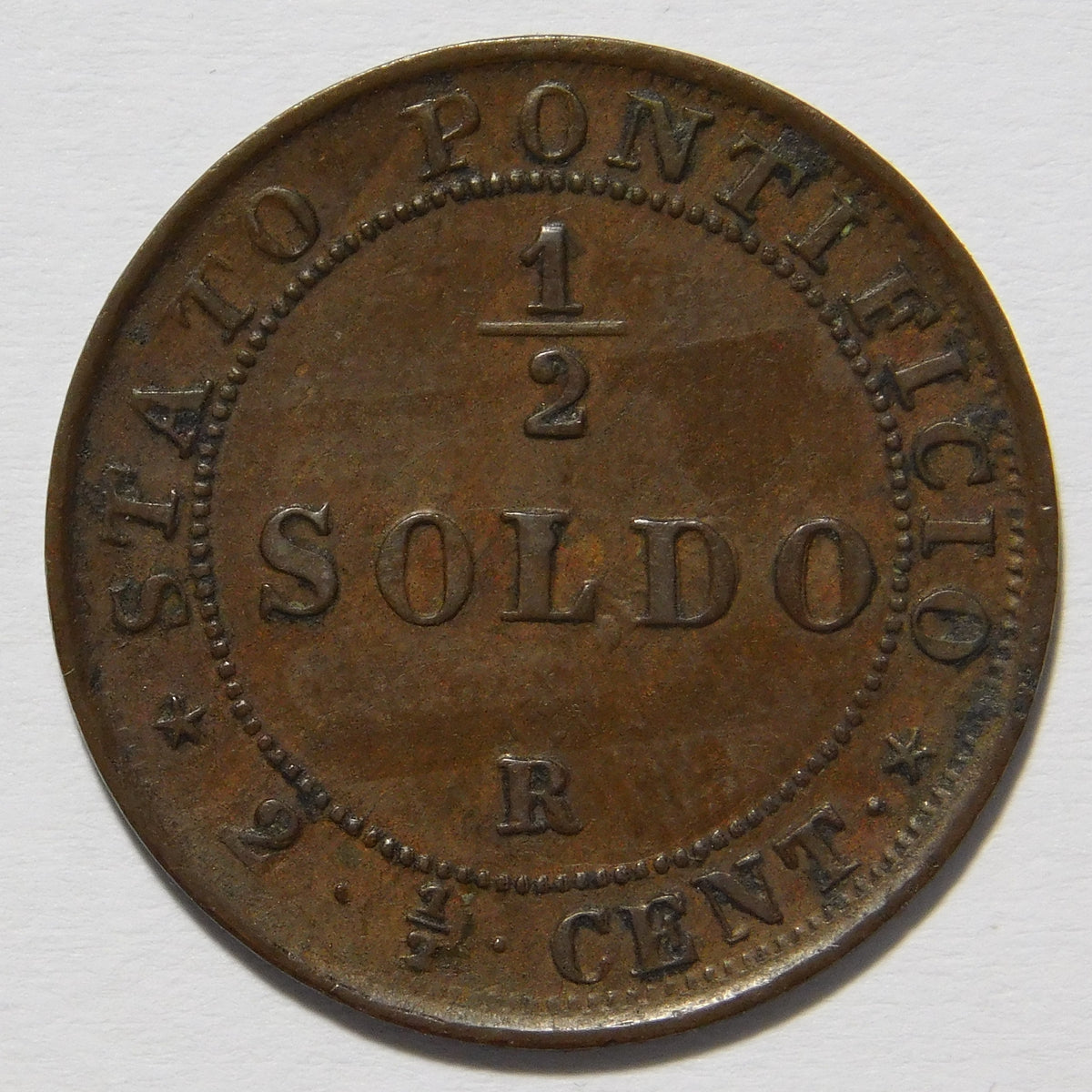1/2 soldo 1867 Roma