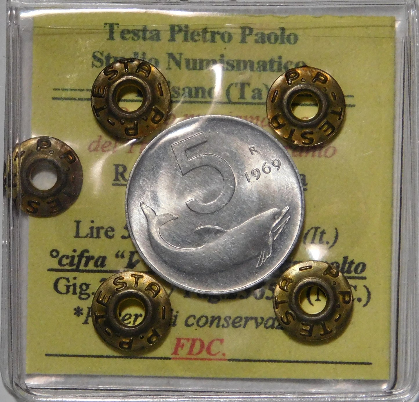 5 lire 1969 (1 rovesciato)