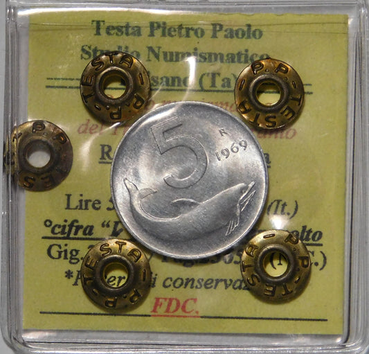 5 lire 1969 (1 rovesciato)