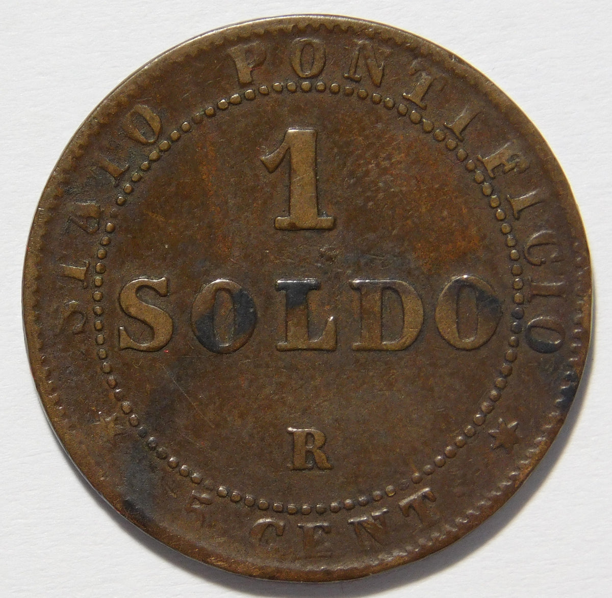 1 soldo 1867 Roma