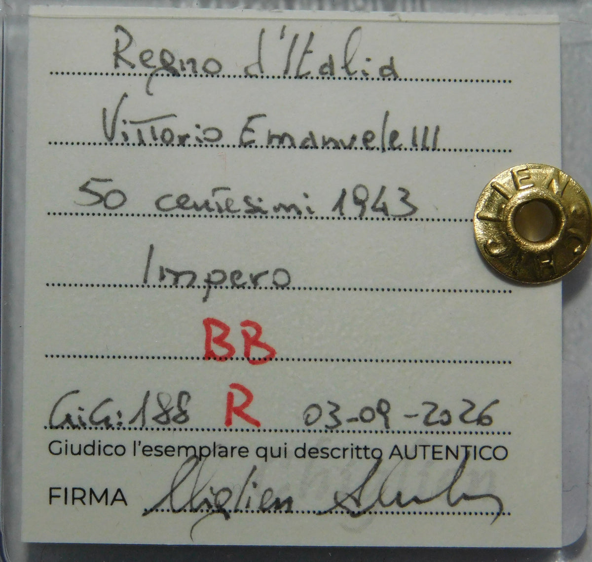 50 centesimi 1943