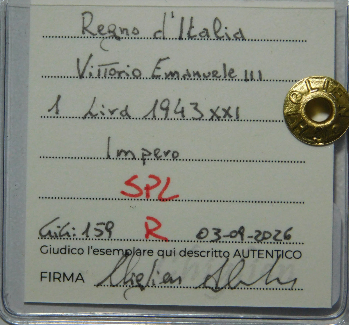 1 lira 1943