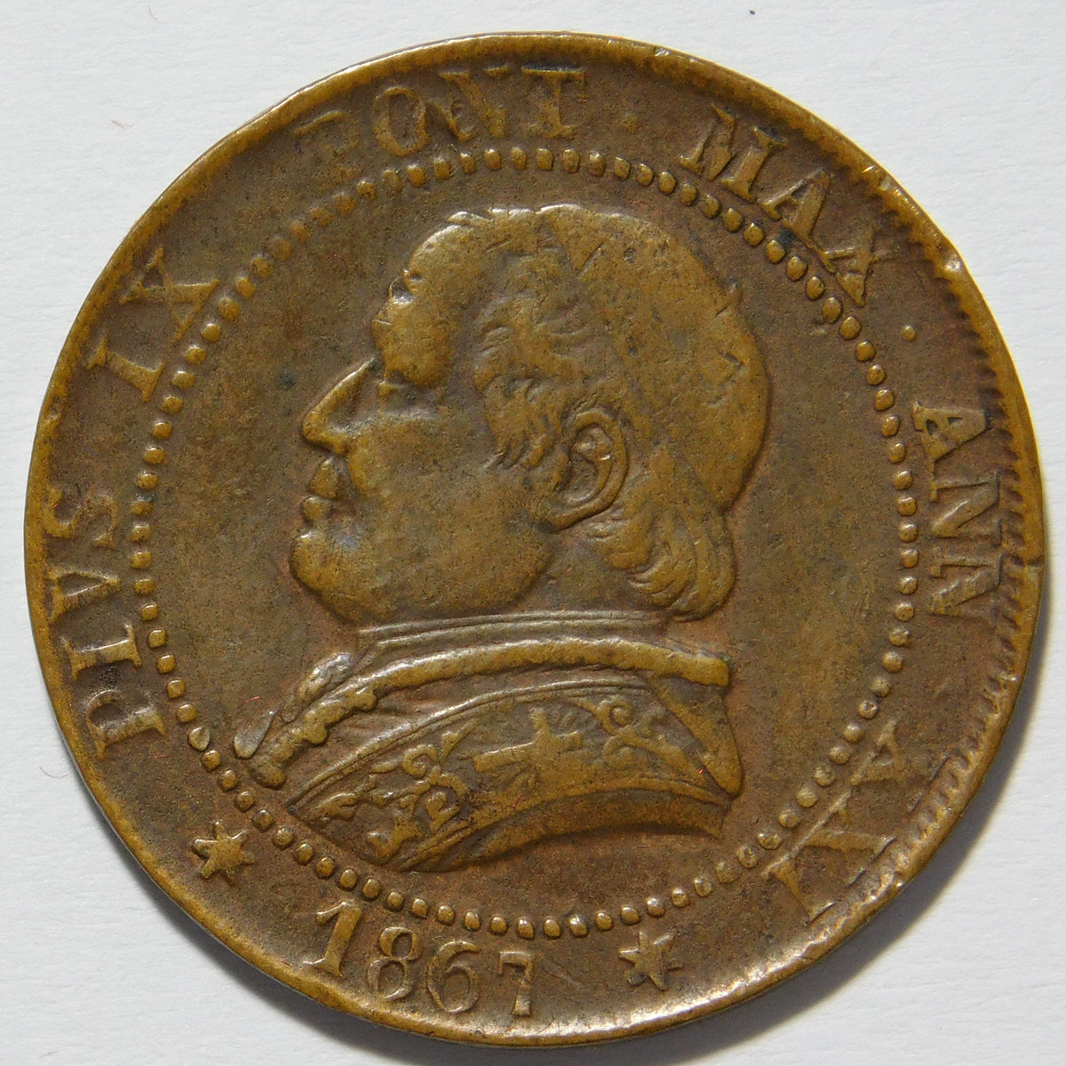 1 soldo 1867 Roma